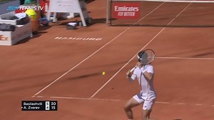 32 shots of INCREDIBLE tennis 😱 Just how good is this point from Basilashvili & Zverev 🙌 🎥: Tennis TV | Hamburg European Open | ATP Tour