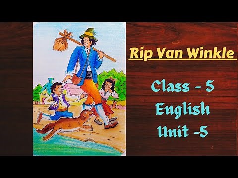 Rip Van Winkle ll class 5 english unit 5 ll how to draw the story Rip Van Winkle ll