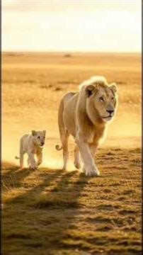 Black panther attacks on white lion cub ,lion safe#lionvspanther #wildlife #animals #viral #trending