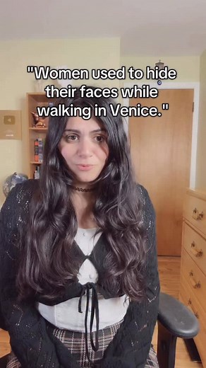 Mae Sharifi on Instagram: "The Moretta mask was derived from the French visard which was used to prevent freckles and tans. The Moretta mask, however, developed a different connotation in Venice. Originally a way for Venetian women to appear in public events with modesty and anonymity, the Moretta mask became associated with seduction as it gave women an aura of mystique and intrigue. Only a skilled suitor could earn the privilege of having the mask removed. Although it kept a woman silent, it a