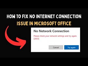 How To Fix No Internet Connection issue in Microsoft Office