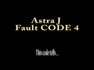 What does error code 4 indicate on an Opel Astra J vehicle?