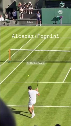 Longest rally between Carlos Alcarez & Fabio Fognini at Wimbledon 2025 🔥💨