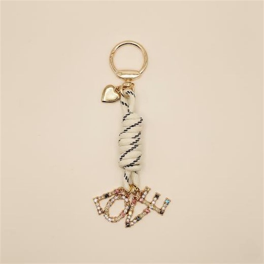 Braided Rope LOVE Keychain - Etsy