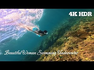 Beautiful Woman Swimming Underwater I Freediving Vlog🤿I💙Scubagirl, Freediving & Music[ep 38][4K HDR]