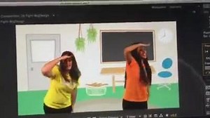 Coming soon to a DVD player near you! Guess who that is in yellow??? LOL! (We are working on a new version of the Classroom Management DVD, hopefully out in August!) | HeidiSongs