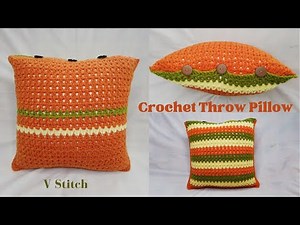 How to Crochet throw pillow cover using the V Stitch|Easy Beginner Friendly Tutorial|Afristylz Yarns