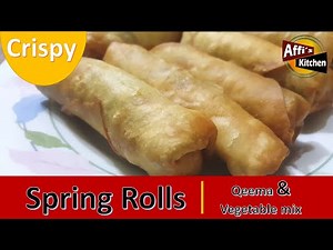 Spring Rolls | Beef & Vegetable Rolls Recipe | Crispy spring Rolls by Affi's Kitchen