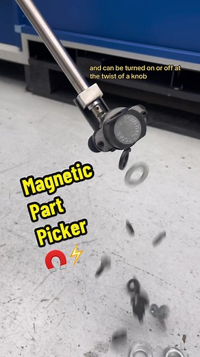 Our Magnetic Part Picker with a 40” reach and an on/off pivoting magnetic head takes the frustration out of dropping small parts during your welding projects. #stronghandtools #magnetictools #mechanicmusthave #newtooltuesday