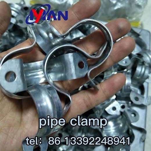U Type Clip high quality Pipe Clamps Fitting Steel with Rubber Lined Clip Fixing Steel Saddle Clamp