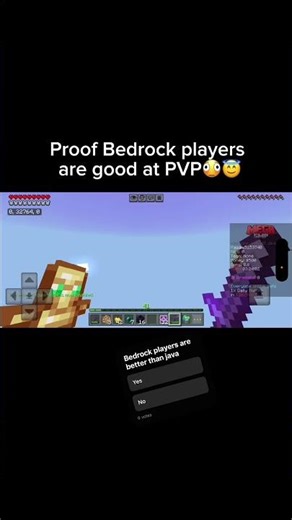 Proof bedrock players are better than java players #minecraft #pvp #gaming #foryou #mincraftpvp