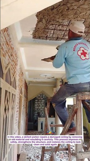 Satisfying Ceiling Repair Process | Old House Renovation