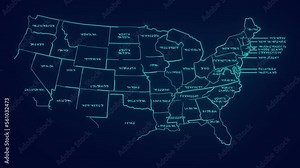 map of united states of america with state names usa map animation