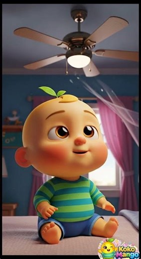 Spin Spin Fan 🌀 | Cute Baby Song 😍 | Kids Shorts##ViralVideo #trendingshorts