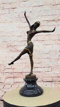 Art Deco Bronze Dancer Sculpture – Jazz Age Female Figure Statue by Chiparus DS-125BG