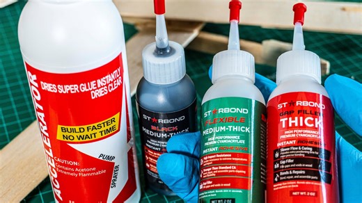 Testing CA glues from Starbond for RC model aircraft builds