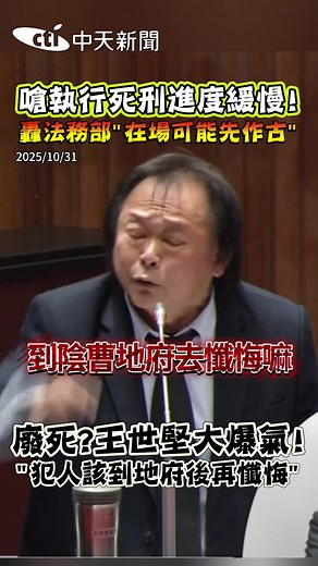 王世堅批評法務部執行刑法進度