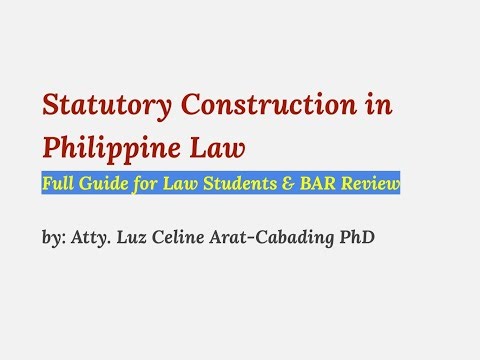 Statutory Construction