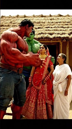 Red Hulk asked his mom for a chicken leg piece, but she replied that he was jobless 💔🥹 #shorts