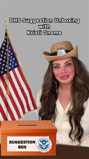 DHS suggestion unboxing. #unboxing #comedy #kristinoem #parody🏆 #politicalsatire