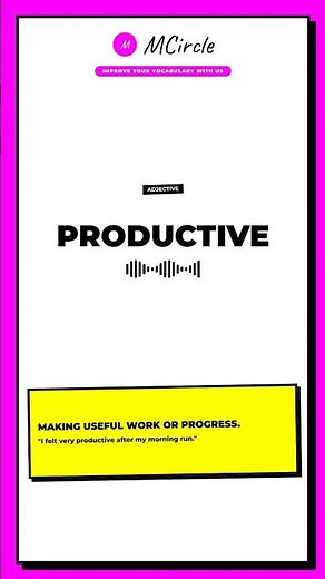 Learn English: What is Productive? | Vocabulary Shorts