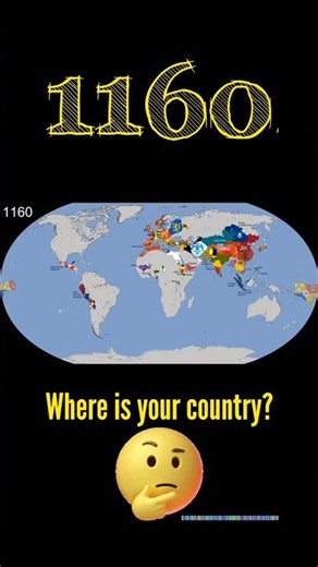 World map 2025 vs 1160 #history #geography