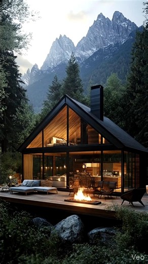 Building the Dream: Modern Alpine Cabin Time-lapse #timelapse #shorts #renovation