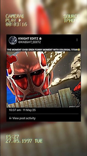 CHIBI EREN FUNNY MOMENT WITH COLOSSAL TITAN 👀🤣