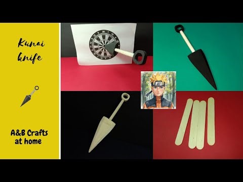 How to make popsicle stick KUNAI Knife.