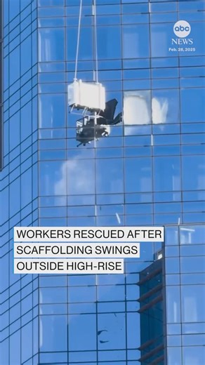 HD FIRE CO. ™️ on Instagram: "Firefighters rescued two window washers Friday after their scaffolding began dangling and swinging out of control dozens of stories up the side of a high-rise building in New York City. The workers were in “stable condition” after the incident, the FDNY said. 🎥 @abcnews"