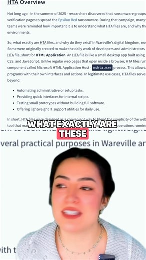 HTA files = Windows app dressed up as a web page