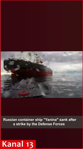 Russian container ship "Yanina" sank after a strike by the Defense Forces