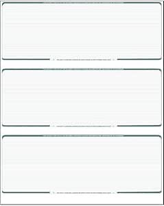 300 Computer Checks | 3 Blank Checks Per Page | 100 Sheets/300 Checks (Green Pinstripe) Blank Check Stock for Personal and Business Use - Computer Laser Check | Payroll Checks