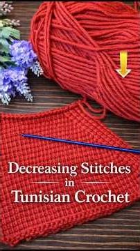 Tunisian Crochet | Decreasing Stitches for V-Neck #crochet