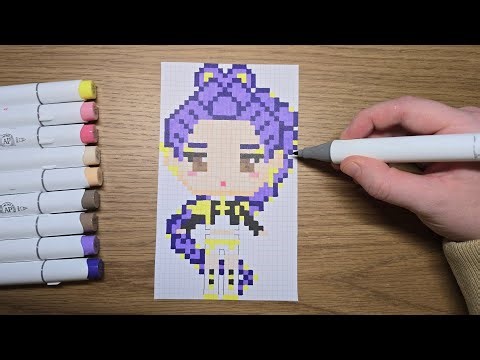 How to Draw Rumi in Pixel Art | K-Pop Demon Hunters