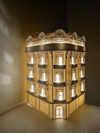 Haussmann Style Parisian Building Lamp, French Architecture Lighted House Urban Decor, Scale Model for European City, European Building - Etsy