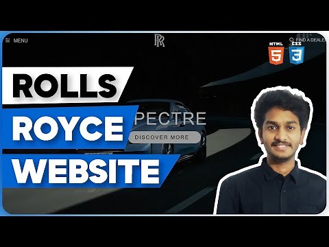 Rolls Royce Website using HTML & CSS | Full Stack Web Development