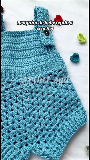 Braguita de bebé tejida a crochet #ganchillo #tejedoras #hechoamano #crochetbaby #tejerparabebés