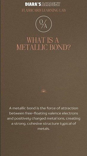 What is a Metallic Bond? @Diarasacademy