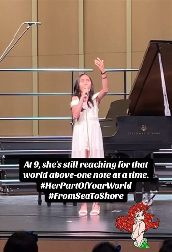 From singing in the living room… to singing on a stage. Part of Your World 🌊 #FYP #ForYou #MusicTok #YoungSinger #PartOfYourWorld