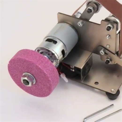 7-Speed Adjustable Mini Electric Belt Sander & Knife Sharpener | Small Bench Grinder Kit & Power
