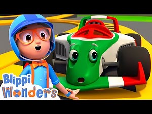 Blippi Learns About Super Fast Race Cars! | Blippi Wonders - Animated Series | Cartoons For Kids