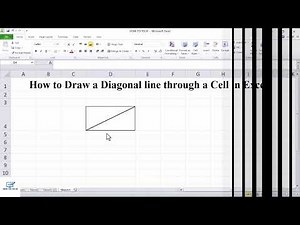 How to Draw a Diagonal line through a Cell in Excel