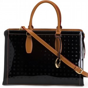 NWT✅ ARCADIA Black Patent Leather #2029 Business Large Tote Bag ✨ NWT & COA