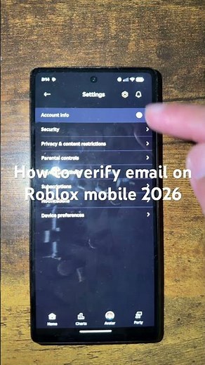 How to verify email on Roblox mobile 2026