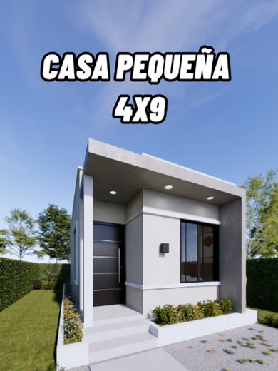 Diseño 4x9 para casa pequeña: recorrido y fachada inspiradora