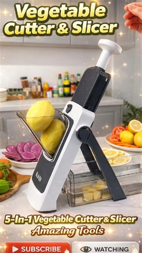 Vegetable Cutter & Slicer | 5 in 1 Kitchen Gadget