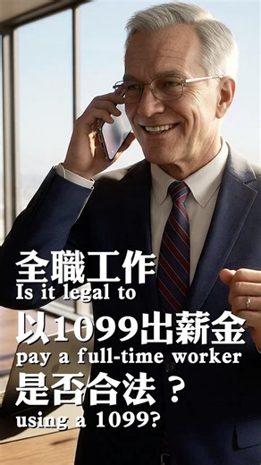 解釋勞工法: 全職工作卻只發1099？這樣是否合法？ Employee Misclassification Explained! #1099