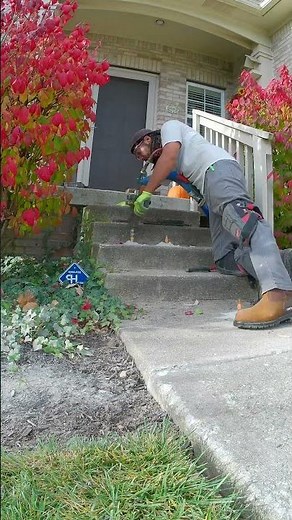 #slabjacking | 🏗 Huge Concrete Steps Raised Only Using Polyurethane Foam 🏗 | #concreteraising