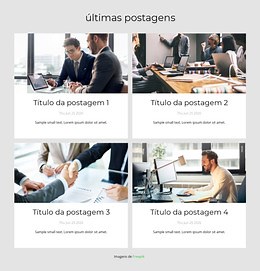 Postagens mais recentes - Modelo HTML por Nicepage